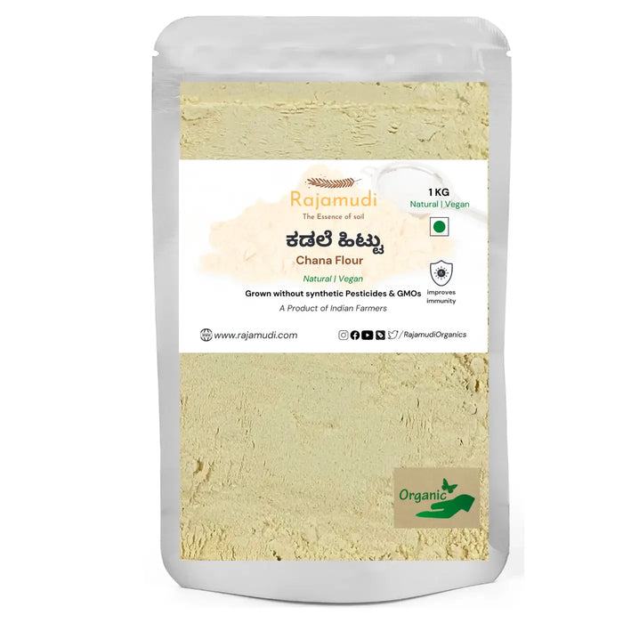 Organic Besan / Gram / Chana Dal Flour By Rajamudi Organics