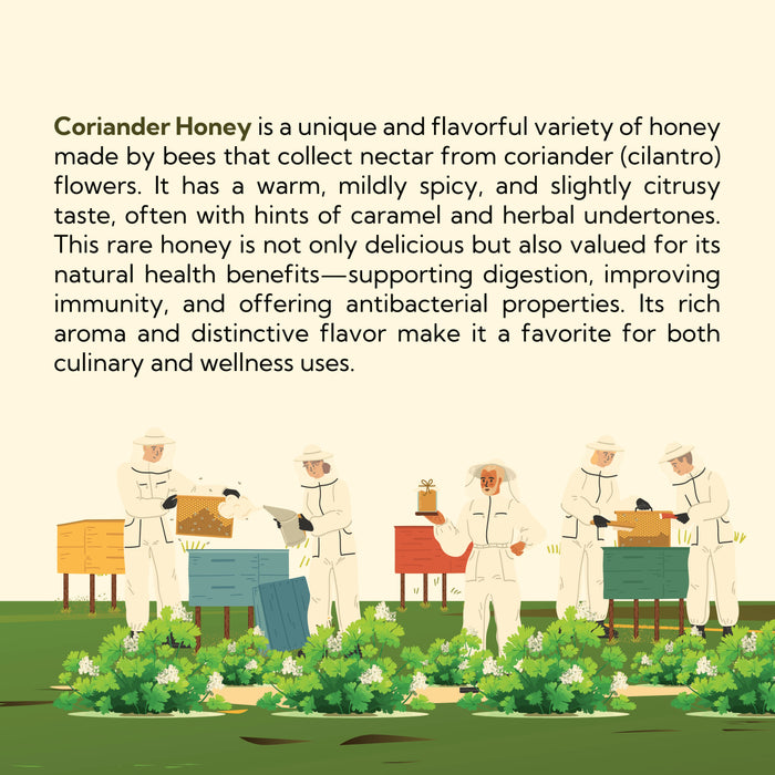 Natural Coriander honey by Rajamudi organics