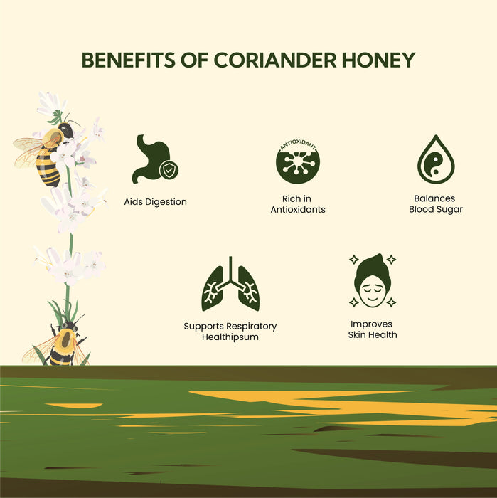 Natural Coriander honey by Rajamudi organics
