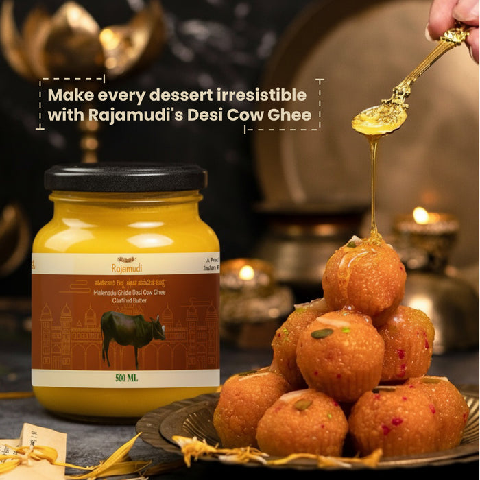 Malenadu Gidda Cow Ghee: Handcrafted Tradition & Nature's Pure Essence in Every Drop.