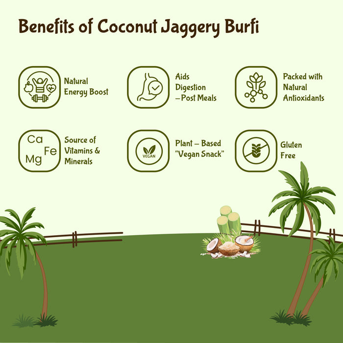 benefits of jaggery coconut burfi