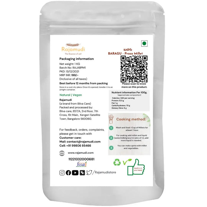 BARAGU - Proso millet - Rajamudi Millets | Rajamudi Organics