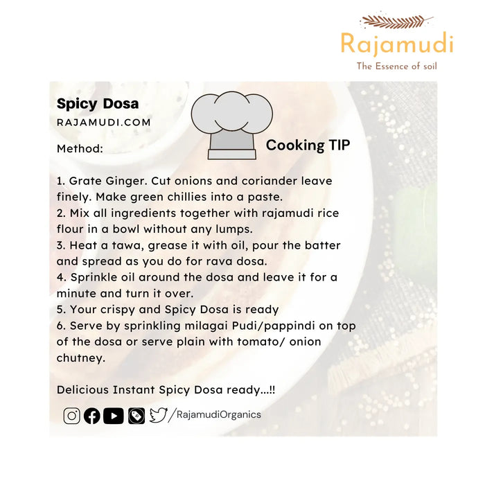 Authentic Rajamudi Rice Flour - Made from organic Rajamudi Rice