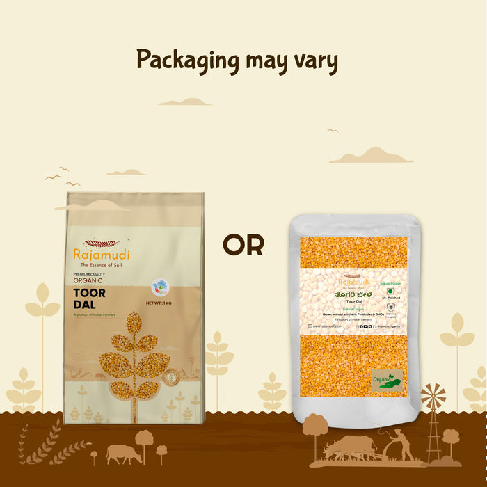 Organic Toor dal / Togari Bele Unpolished By Rajamudi Organics