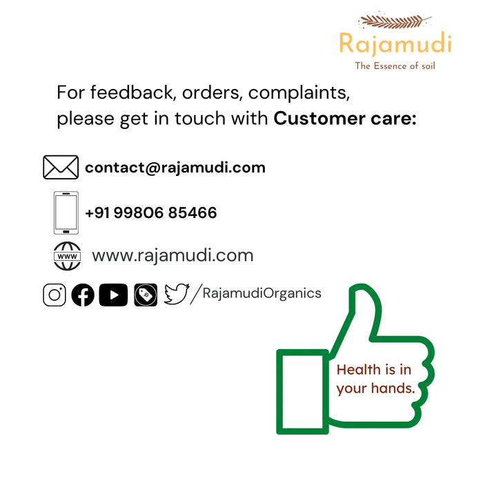Organic Diabetic Rice | Rajamudi Organics